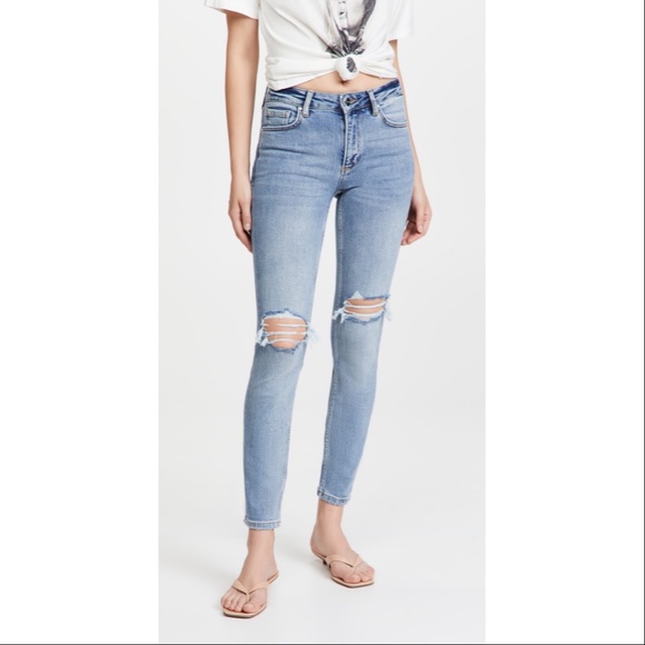 Anine Bing Denim - ANINE BING |  Gabe Mid Rise Ankle Skinny Jeans Cotton Stretch